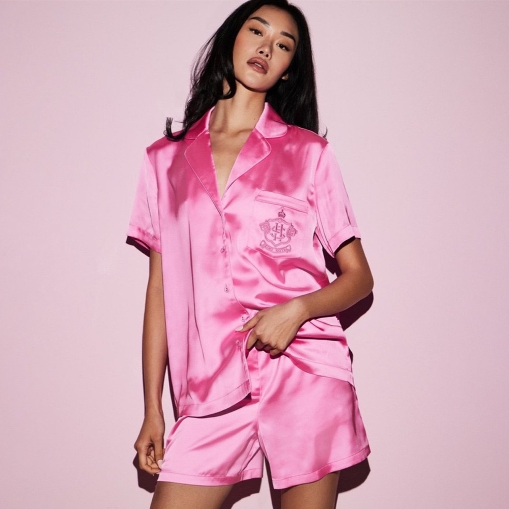 Skims Hot Pink Hotel Pajamas